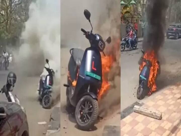 Ola Electric Scooter S1 Pro catches fire video goes viral on social media, Company Responds திடீரென பற்றி எரிந்த ஓலா எலக்ட்ரிக் ஸ்கூட்டர்: வைரலான வீடியோ - காரணம் என்ன?