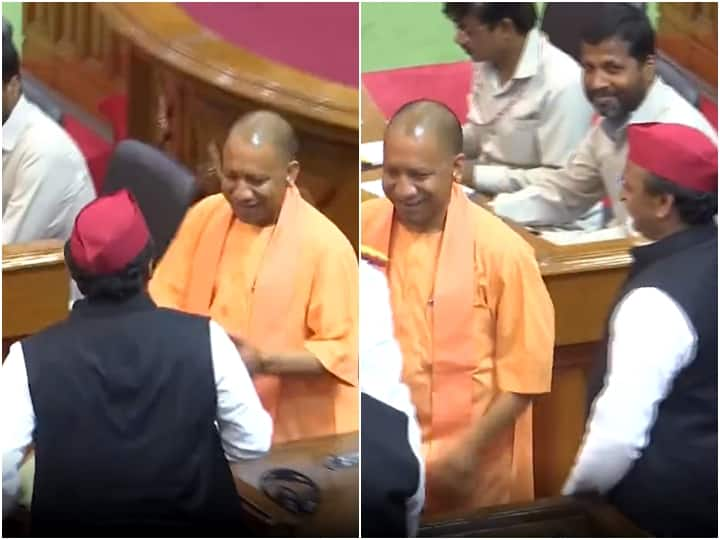 Uttar Pradesh News Cm Yogi Adityanath And Akhilesh Yadav Come Face To Face In Up Assembly 3289