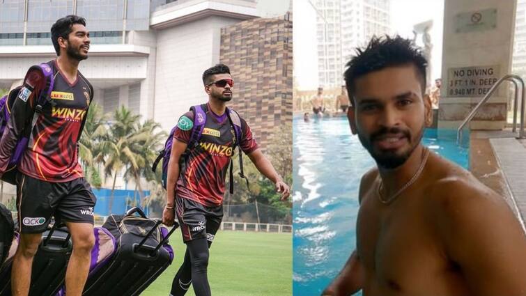 IPL 2022: Kolkata Knight Riders players enjoying themselves in swimming pool, watch video KKR in IPL 15: ম্যাচ জিতে মজার খেলায় মাতলেন কেকেআর ক্রিকেটারেরা