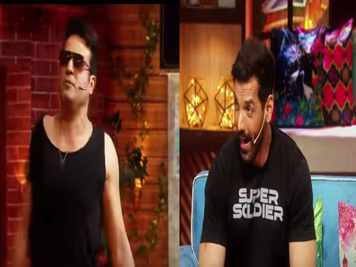 Krushna abhishek mimic akshay kumar when John Abraham arrived on The Kapil Sharma Show द कपिल शर्मा शो में पहुंचे जॉन अब्राहम तो अक्षय कुमार बनना कृष्णा अभिषेक को पड़ गया भारी! हुआ ऐसा हाल
