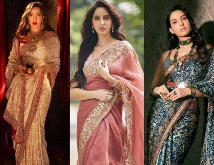 નોરા ફતેહી વેસ્ટર્નથી લઈને ટ્રેડિશનલ આઉટફિટ્સમાં અદભૂત લાગે છે. નોરા ફતેહી ઘણીવાર પોતાના ગ્લેમરસ લુકથી ચાહકોનું દિલ જીતી લે છે. નોરા ફતેહીનો સાડીનો લુક પણ ખૂબ જ પસંદ કરવામાં આવ્યો છે.