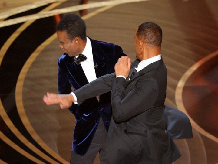 Oscars 2022 Will Smith Slaps Chris Rock Over Joke About Wife Jada In A Shocking Moment On Stage- Watch