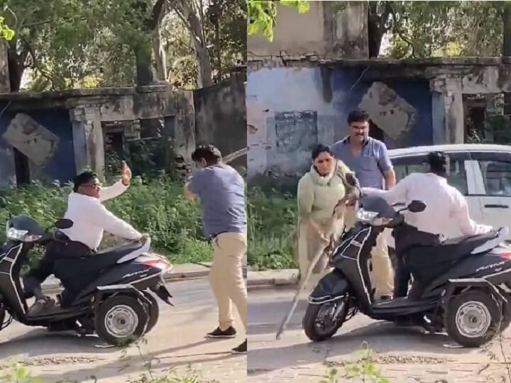 Couple Assaults Disabled Man On Scooter Near Delhi Watch Video: எங்கே மனிதநேயம்.? மாற்றுத்திறனாளியை கட்டையால் தாக்கும் நபர் - குவியும் கண்டனம்!!