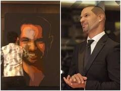 आर्टिस्ट ने लाइव बनाया शिखर धवन का शानदार पोट्रेट, टैलेंट को देख हैरत में पड़ा क्रिकेटर 