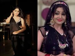 ब्लैक आउटफिट में अंगूरी भाभी ने गिराईं बिजलियां, कभी साड़ी तो कभी शॉर्ट ड्रेस पहन लूट ली महफिल