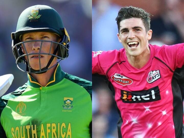 SRH vs RR: सनराइजर्स हैदराबाद और राजस्थान रॉयल्स के मैच में नहीं खेल सकेंगे ये धाकड़ खिलाड़ी IPL 2022 Match 5 SRH vs These players to miss first match of Hyderabad and Rajasthan Rassie van der Dussen Sean Abbott SRH vs RR: सनराइजर्स हैदराबाद और राजस्थान रॉयल्स के मैच में नहीं खेल सकेंगे ये धाकड़ खिलाड़ी