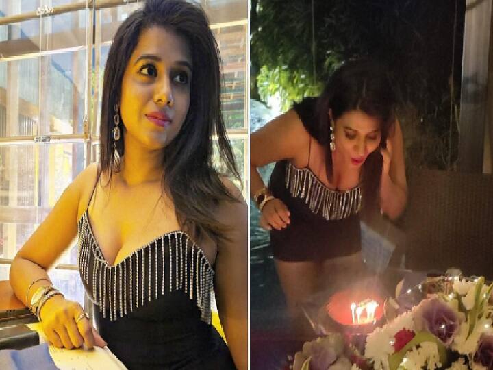 Actress Shilpa Manjunath celebrating her Birthday with friends Watch Video: ரெண்டு கேக்.. நீச்சல் குளம்.. வேற லெவலில் பிறந்தநாள் கொண்டாடிய இதயராணி ஷில்பா