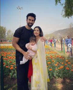 Rajeev Charu: ঘুচল দূরত্ব, কাশ্মীরের টিউলিপ বাগানে চারুকে নিয়ে সুস্মিতা সেনের ভাই রাজীব