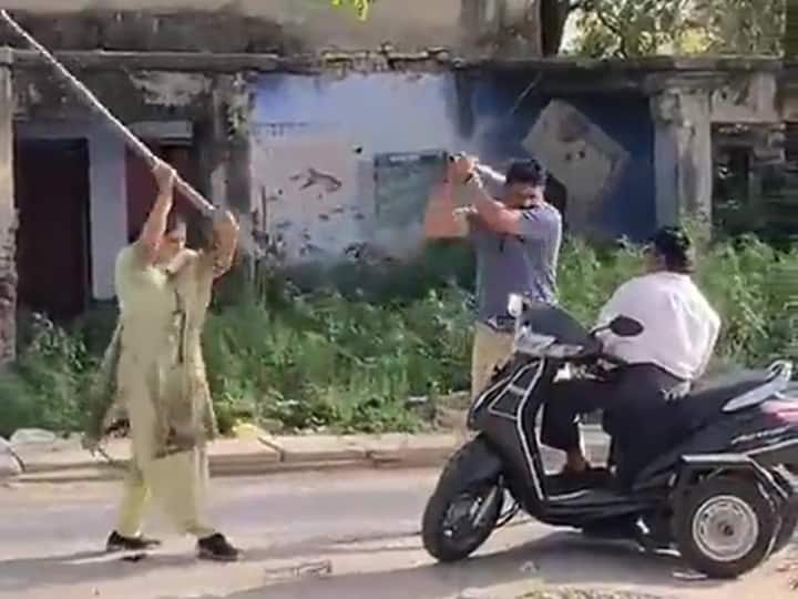 Couple Arrested After Video Of Them Assaulting Disabled Man On Scooter In Noida Goes Viral Couple Arrested After Video Of Them Assaulting Disabled Man In Noida Goes Viral