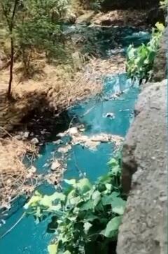 PHOTO : आधी हिरवा पाऊस, गुलाबी रस्ते आता निळा नाला; प्रदूषणामुळे डोंबिवलीकर हैराण!