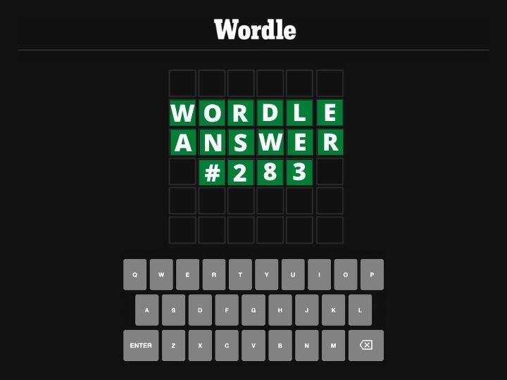 Wordle 283 Answer for March 29 Check out Today Wordle Puzzle Hints Clues Solution Wordle 283 Answer For March 29: Check Out Today's Wordle Puzzle Hints, Clues And Solution