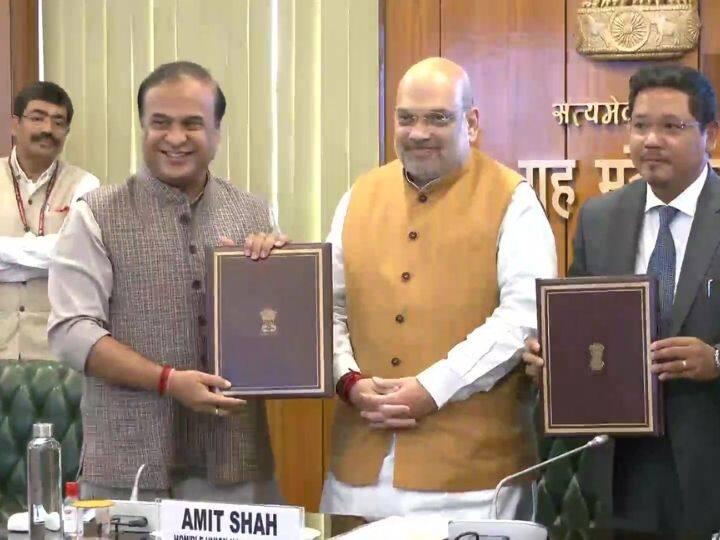 Assam-Meghalaya Border Dispute: MoU Signed Between CMs Of Both States In Presence Of HM Amit Shah