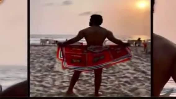 Sharad Malhotra poses in towel on the seashore | Hot News