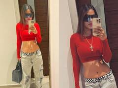 क्रॉप टॉप में निया शर्मा ने फ्लॉन्ट की पतली कमर, मिरर के सामने ऐसे इतराईं एक्ट्रेस