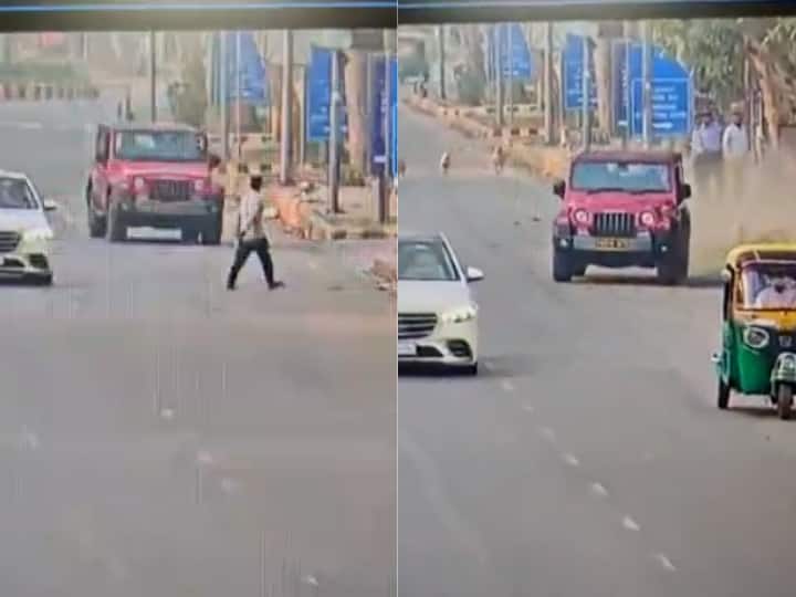 VIRAL VIDEO: Horrific Accident Near Janpath, SUV Runs Over Pedestrian. Police Yet To Identify Driver WATCH | Horrific Accident Near Janpath In Delhi, SUV Runs Over Pedestrian