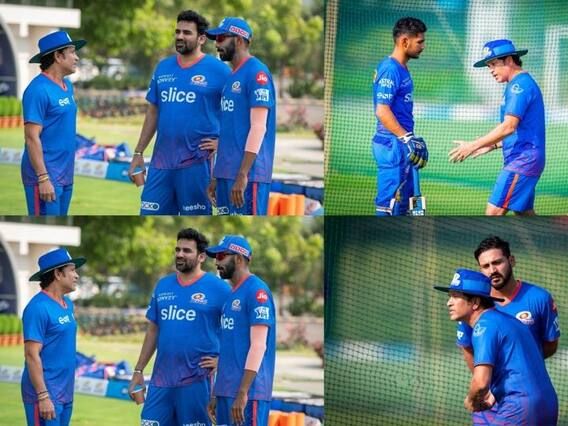 IPL 2022: मुंबई इंडियंस के खिलाड़ियों ने सचिन तेंदुलकर से ली ट्रेनिंग, आर्यन जुयान को दिए स्पेशल टिप्स IPL 2022: मुंबई इंडियंस के खिलाड़ियों ने सचिन तेंदुलकर से ली ट्रेनिंग, आर्यन जुयान को दिए स्पेशल टिप्स
