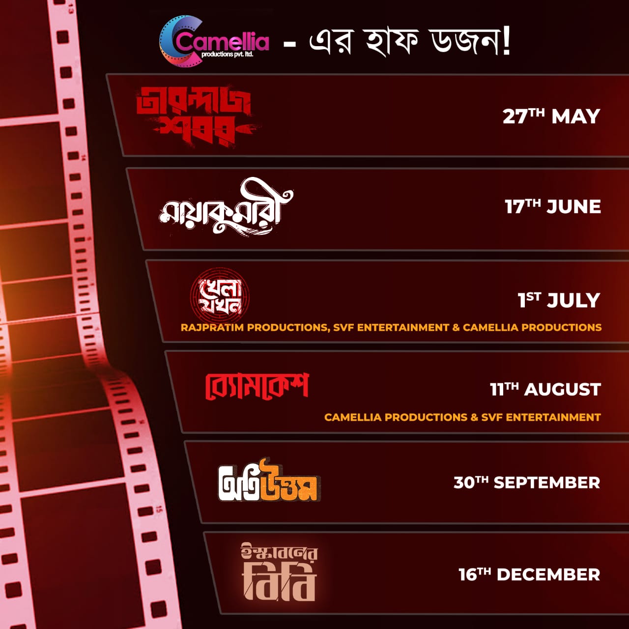 Film release: অরিন্দম শীলের 'মায়াকুমারী' থেকে শুরু করে সৃজিতের 'অতিউত্তম', মুক্তির দিন ঘোষণা ৬ ছবির