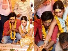 Ranbir Kapoor-Alia Bhatt:  ब्रह्मास्त्र की शूटिंग पूरी कर काशी विश्वनाथ धाम पहुंचे रणबीर-आलिया, अयान मुखर्जी ने भी की पूजा, देखें तस्वीरें