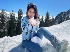 Iswarya Menon pics: பனிமலையில் மனதை கொள்ளையடிக்கும் வெள்ளை அழகி..!