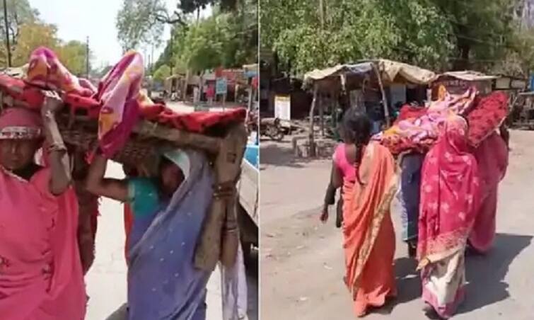 rewa madhya pradesh four daughters took dead body of mother on cot 5 km ambulance not found given Rewa News: એમ્બ્યુલન્સ કે શબવાહિની ન મળતા માતાના મૃતદેહને ખાટલા પર લઈને દીકરીઓ 5 કિમી સુધી ચાલી
