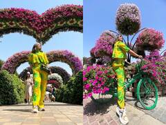 दिलों के गार्डन में दिखा हिना खान का दिलखुश अंदाज, फूलों से सजी साइकिल पर एक्ट्रेस हुईं सवार