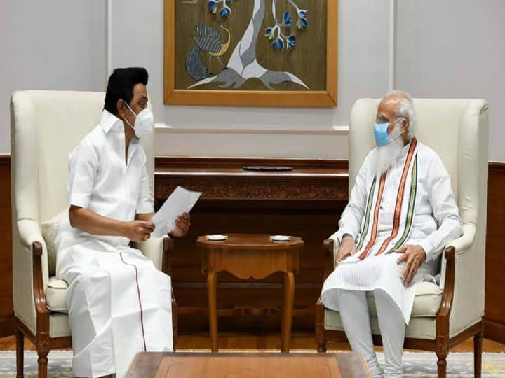 tamilnadu cm mk stalin meet pm modi in delhi MK Stalin Meets Modi: பிரதமர் மோடியை நேரில் சந்தித்த தமிழக முதல்வர் மு.க.ஸ்டாலின்..!