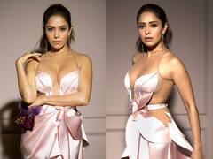 Nushrratt Bharuccha In A Pink Satin Dress Looks Like A Showstopper - SEE PICS