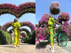 दिलों के गार्डन में दिखा हिना खान का दिलखुश अंदाज, फूलों से सजी साइकिल पर एक्ट्रेस हुईं सवार