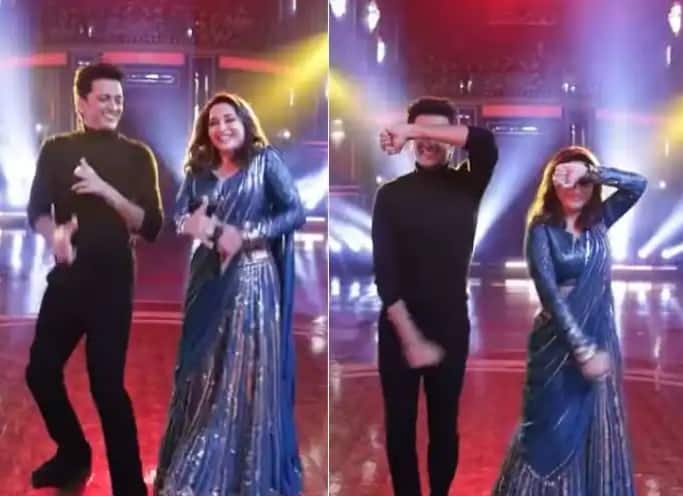 Madhuri Dixit was dancing with this actor on 'Kacha Badam માધુરી દીક્ષિતે Kacha Badam ગીત પર રિતેશ દેશમુખ સાથે લગાવ્યા ઠુમકા, વીડિયો જોઇ દિવાના થયા ફેન્સ