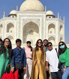 ਦੁਪਹਿਰ ਦੀ ਕੜਕਦੀ ਧੁੱਪ 'ਚ ਤਾਜ ਮਹਿਲ ਦੇਖਣ ਪਹੁੰਚੀ ਯਾਮੀ ਗੌਤਮ, ਅਦਾਕਾਰਾ ਨੂੰ ਦੇਖਣ ਲਈ ਇਕੱਠੀ ਹੋਈ ਭੀੜ