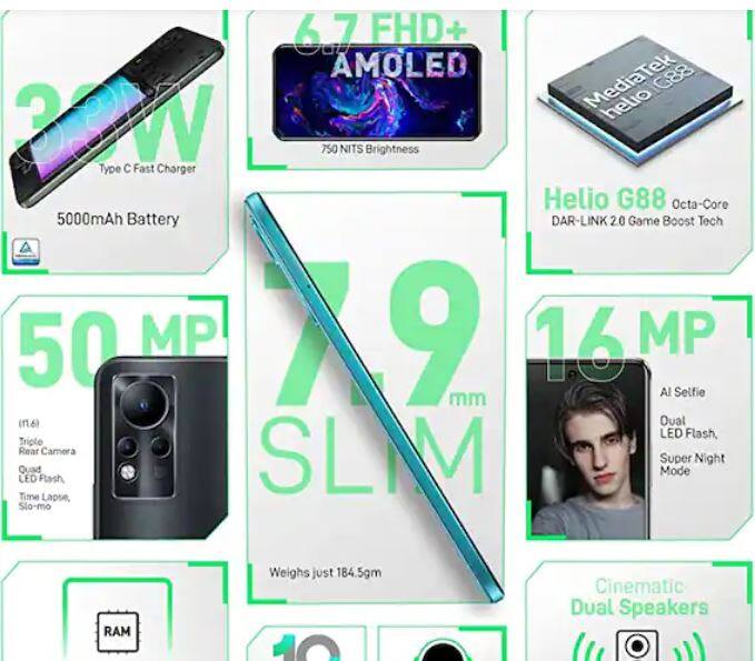 Infinix Note 11: এই স্মার্টফোনটিতে 4 GB র‍্যামের সঙ্গে 64 GB ইন্টারনাল মেমরি রয়েছে। এতে ট্রিপল রেয়ার ক্যামেরা   সেটআপ দেওয়া হয়েছে। এতে পাবেন 50 মেগাপিক্সেলের প্রাথমিক ক্যামেরা। পাওয়ার ব্যাকআপের জন্য এতে রয়েছে 5000mAh ব্যাটারি।   Flipkart-এ এর দাম 10499 টাকা।