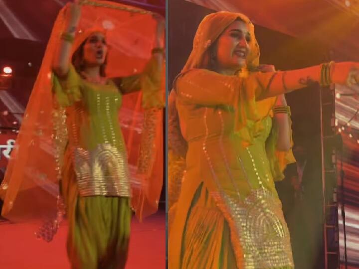 Sapna Choudhary latest dance video raises the temperature on internet सपना चौधरी ने घूंघट ओढ़े डीजे पर लगाए देसी ठुमके, वीडियो ने बढ़ाई फैन्स की धड़कनें !
