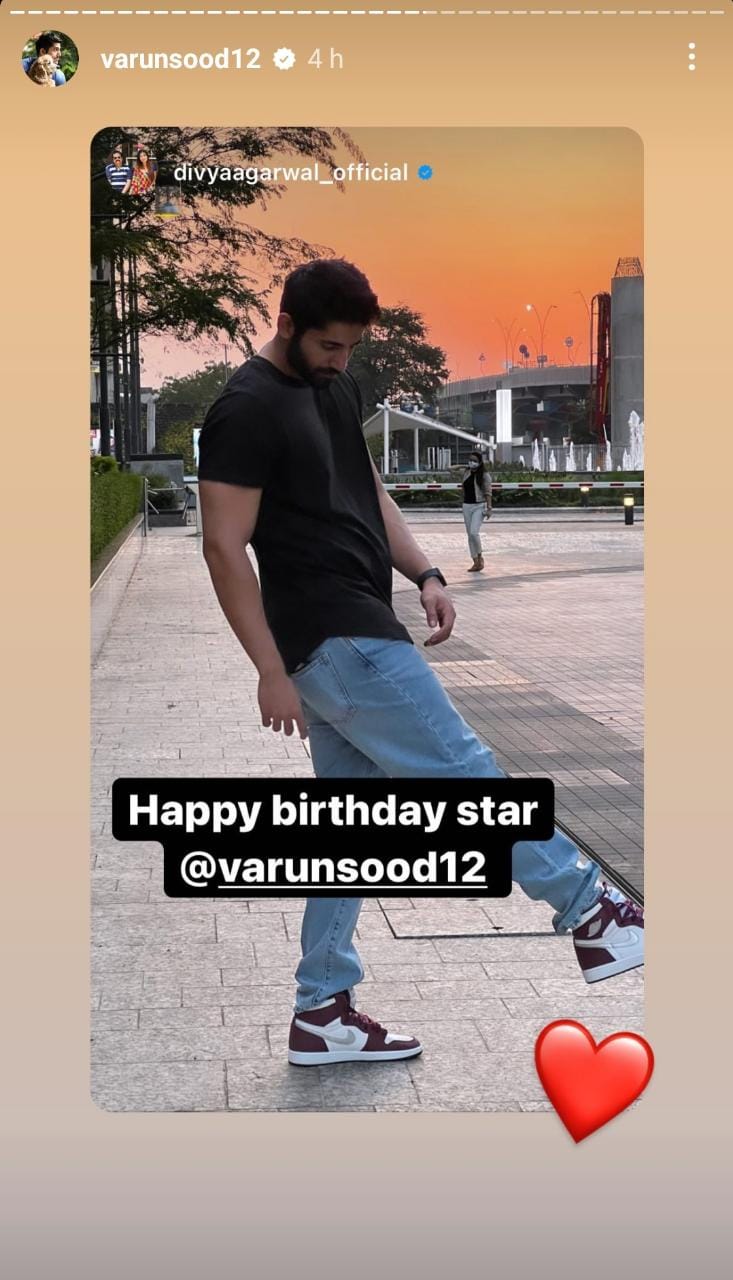 Divya Agarwal Wishes Ex-Beau Varun Sood On Birthday; He Responds With A Red Heart