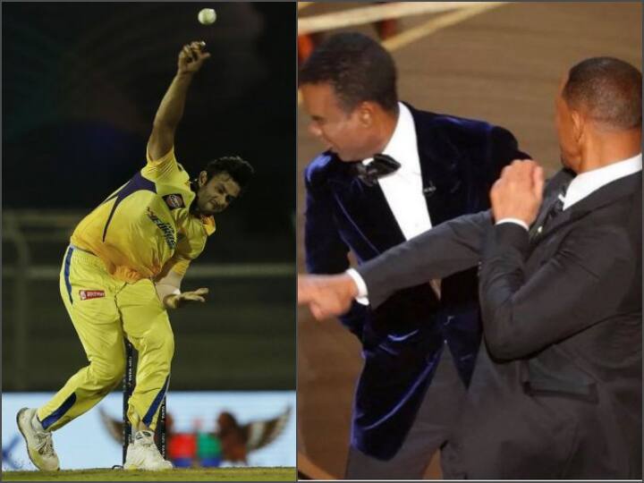 IPL 2022: Shivam Dubey gave 25 runs in an over, Virender Sehwag shared slap meme of Will Smith IPL 2022: शिवम दुबे ने एक ओवर में दिए 25 रन तो वीरेंद्र सहवाग ने लिए मज़े, विल स्मिथ के थप्पड़ वाला मीम किया शेयर