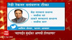 Maharashtra : राज्यातल्या वाढलेल्या Ready Reckoner दरांवर Ashish Shelar यांची टीका : ABP Majha