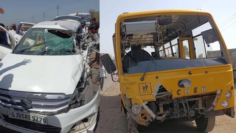 Surat : two women died in difront accident in city, know all detail Surat : અલગ અલગ બે અકસ્માતમાં બે મહિલાના મોત, સ્કૂલ બસ-કાર અકસ્માતમાં મહિલાનું મોત, ટ્રકની ટક્કરે યુવતીનું મોત