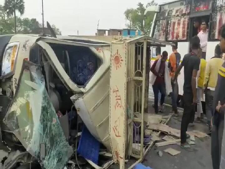 Five vehicles collided with each other, bike rider killed in accident, two seriously injured ann Nalanda Road Accident: देखते-देखते आपस में टकरा गईं पांच गाड़ियां, हादसे में बाइक सवार की मौत, दो गंभीर रूप से जख्मी