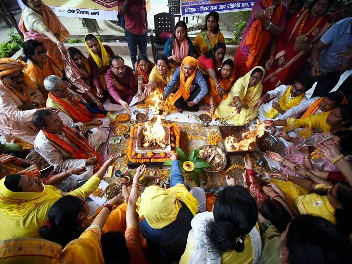 The festival of Navratri is celebrated with different beliefs across the country. One of the popular beliefs is that Goddess Durga spent 9 days in a cave away from a demon. These 9 days, the devotees observe fast and pray for the well-being of the Goddess. (PTI Photo)