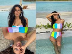 सारा अली खान ने समंदर किनारे दिए ग्लैमरस पोज, मल्टीकलर बिकिनी में बढ़ाया इंटरनेट का पारा