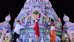 Tulja Bhavani : आई तुळजाभवानी मंदिराच्या कळसावर पहाटे गुढी, भाविकांमध्ये उत्साह, पाहा खास फोटो