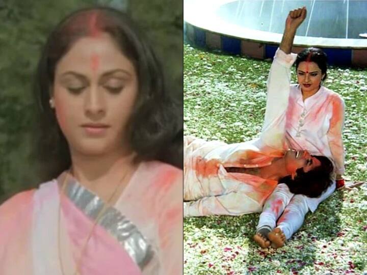 amitabh bachchan rekha holi colors in front of jaya bachchan video viral जब जया बच्चन के सामने ही बिग बी ने होली में रेखा पर बरसाए थे प्यार के रंग, वीडियो वायरल