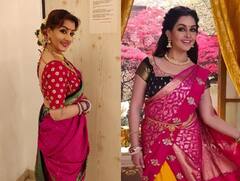 साड़ी पहने हसीन लगती हैं अंगूरी भाभी, शिल्पा शिंदे या शुभांगी अत्रे किसने मारी इस लुक में बाज़ी