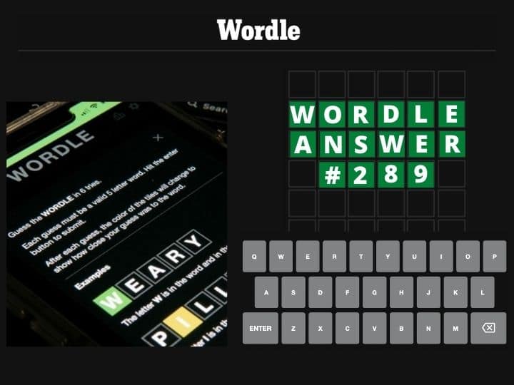 Wordle 289 Answer For April 4: Check Out Hints And Clues To Solve Today's Wordle Puzzle Wordle 289 Answer For April 4: Check Out Hints And Clues To Solve Today's Wordle Puzzle
