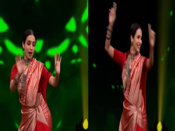 Malaika Arora looked like a bride in a red sari, danced fiercely on the sets of India Best Dancer, watch video नाक में नथनी, गले में हार और सुर्ख बनारसी साड़ी..दुल्हन सी सजी मलाइका अरोड़ा ने किया जबरदस्त डांस, देखें वीडियो