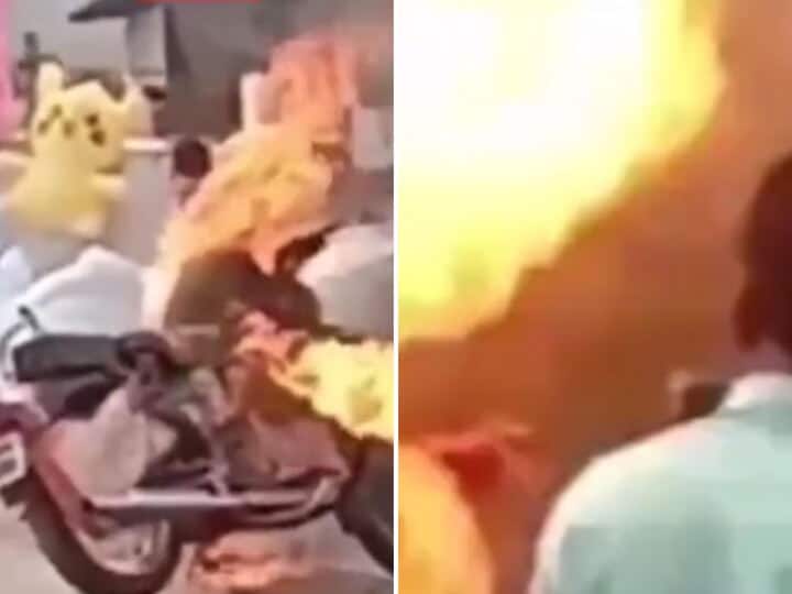 Andhra Pradesh: Royal Enfield Catches Fire And Explodes After A Long Drive - Watch Andhra Pradesh: Royal Enfield Catches Fire And Explodes After A Long Drive - Watch