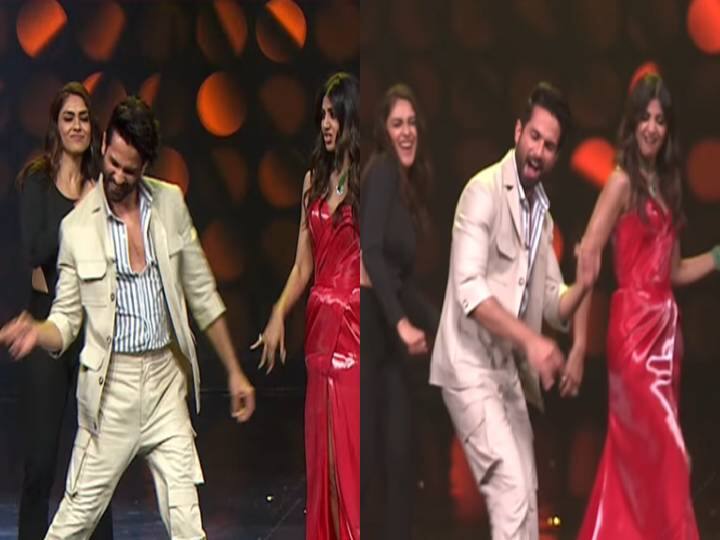 Shahid Kappoor And Shilpa Shetty dance on Nagada Baja Song from Jab We Met Shahid Kapoor : ‘नगाडा बजा’ गाण्यावर शिल्पा शेट्टीसह थिरकला शाहिद कपूर, बादशाहचाही मंचावरच भांगडा!