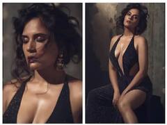 Richa Chadha: ब्लॅक ड्रेस अन् कर्ली हेअर; रिचाचा लूक चर्चेत