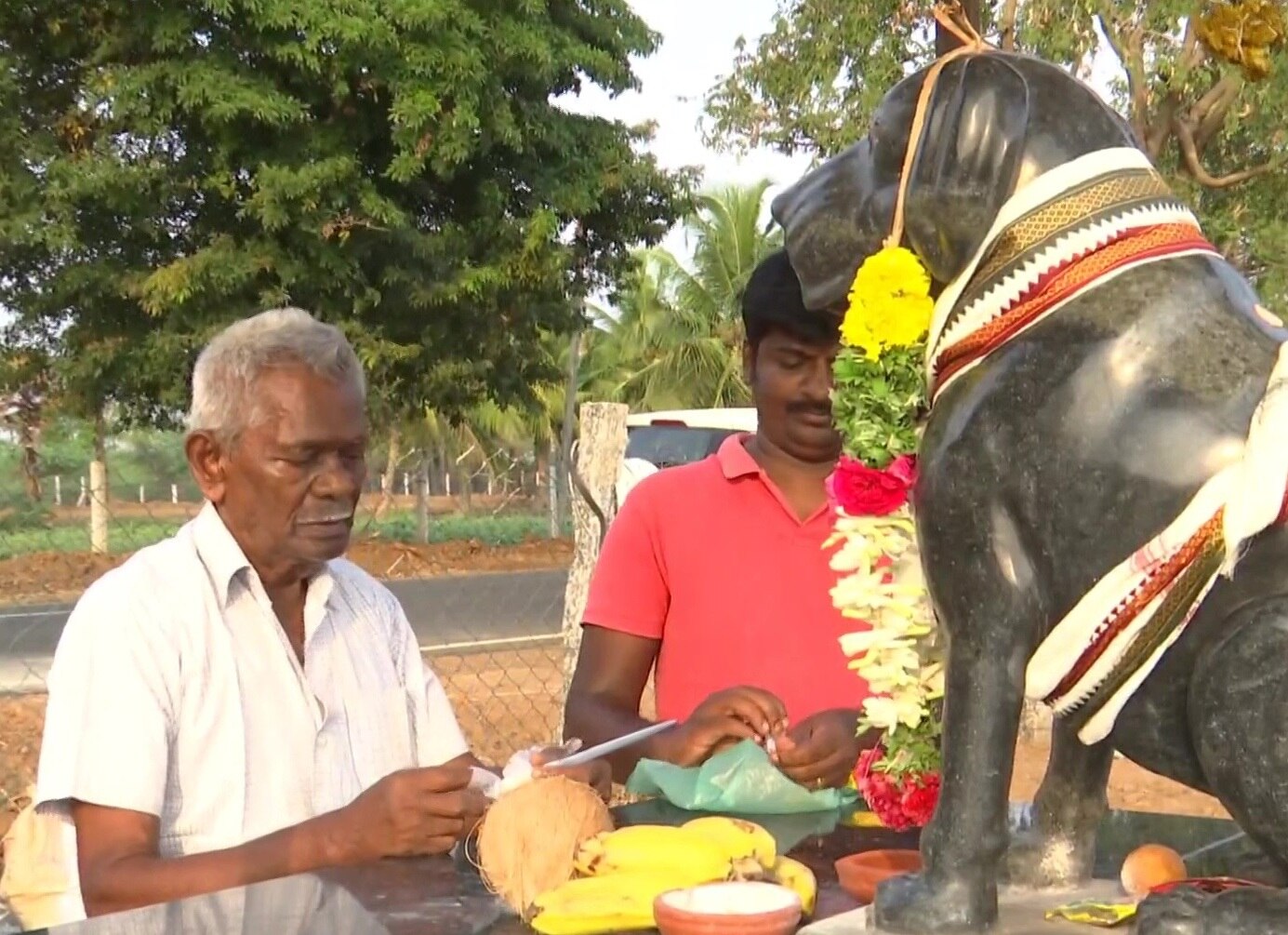 Tamil Nadu Man Installs Marble Statue Of Dog Worth Rs 80,000 In Memory Of His Late Pet - See Pics