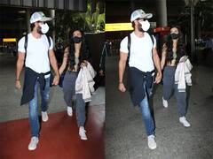 बाहों में बाहें तेरी: एयरपोर्ट पर कुछ इस तरह दिखे ऋतिक रोशन और सबा आजाद, एक पल के लिए नहीं छोड़ा हाथ