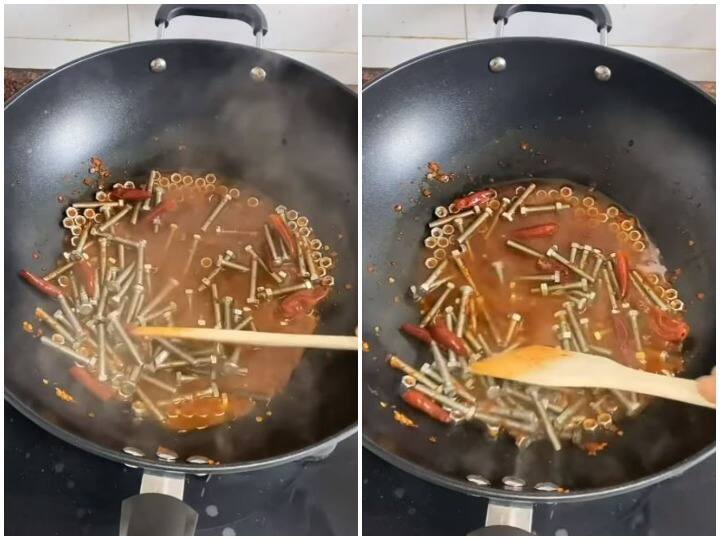 In a surprising way person was seen cooking food for the future robot  हैरतअंगेज अंदाज में फ्यूचर रोबोट के लिए खाना बनाते दिखा शख्स, होश उड़ा देगा वीडियो
